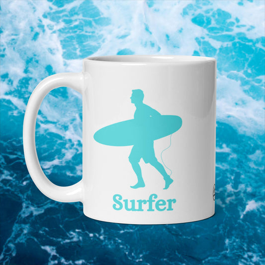 Surfer Mug Man Blue Sky