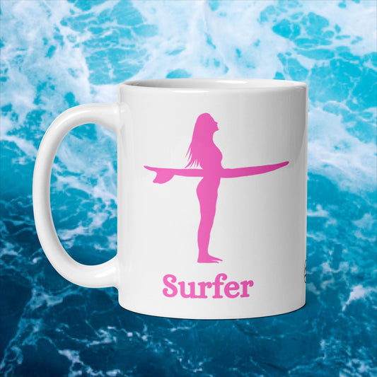 Surfer Mug Woman Pink